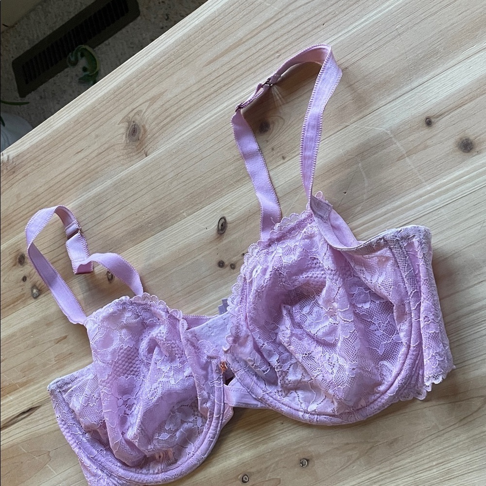 Savage X Fenty Purple Pink Lace Underwire Bra - Picture 2 of 8